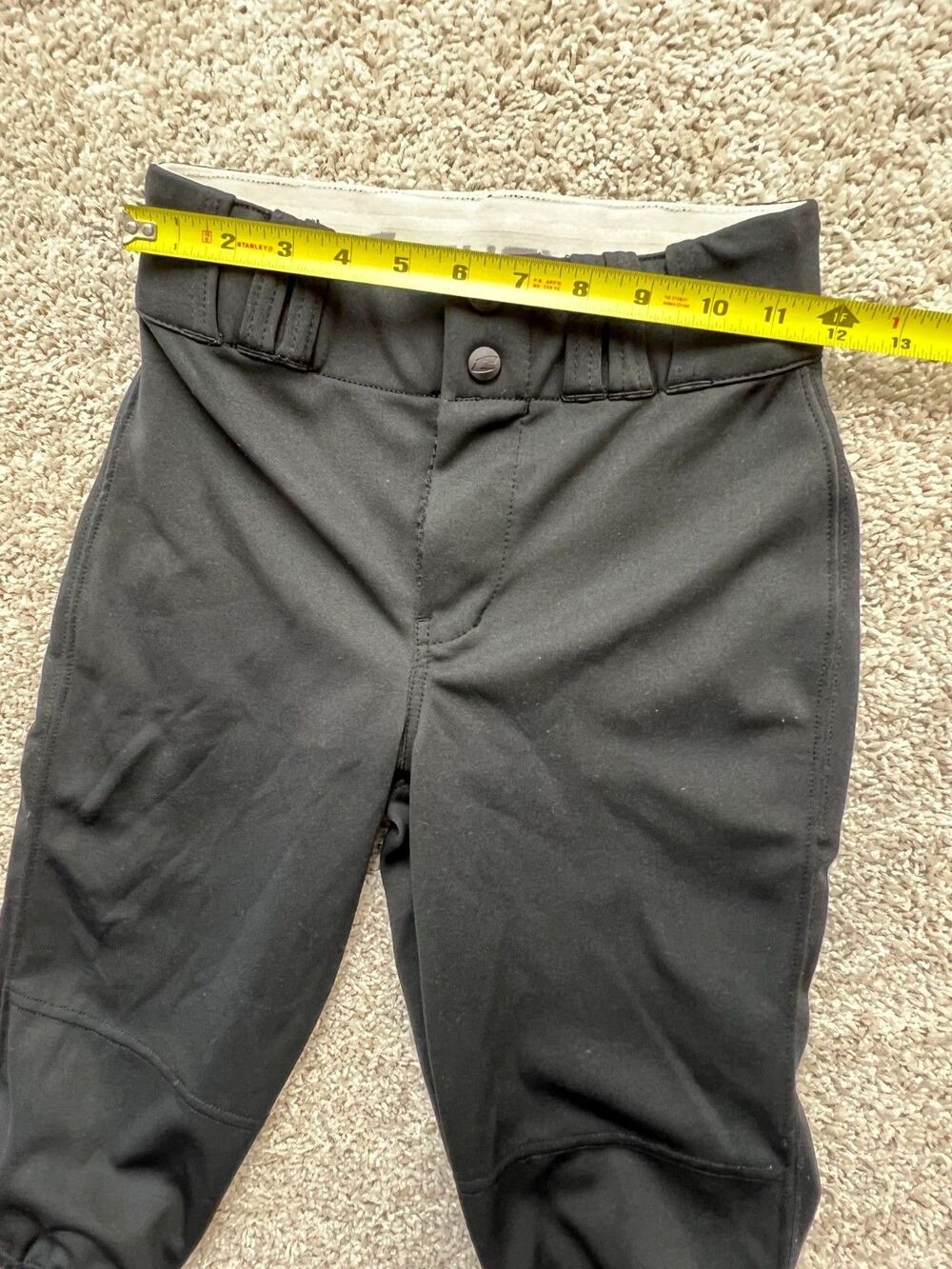 CHAMPRO Youth M Open Bottom Relaxed Fit Baseball Pants BLACK 30/30 - Picture 2 of 7